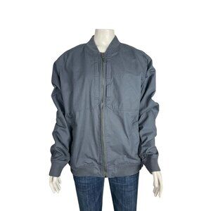 5.11 Tactical Womens Bomber Jacket Large Gray Full Zip Pockets Pattern Inside